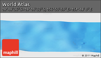 Physical Panoramic Map of the Area around 18° 31' 34" S, 157° 19' 29" E
