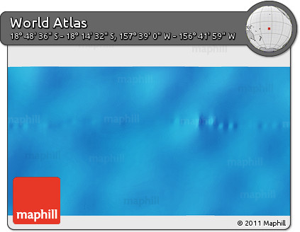 Physical 3D Map of the Area around 18° 31' 34" S, 157° 10' 30" W