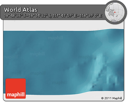 Satellite 3D Map of the Area around 18° 31' 34" S, 158° 10' 30" E