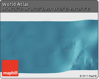 Satellite 3D Map of the Area around 18° 31' 34" S, 158° 10' 30" E