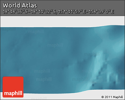 Satellite 3D Map of the Area around 18° 31' 34" S, 158° 10' 30" E