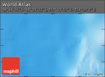 Physical Map of the Area around 18° 31' 34" S, 158° 10' 30" E
