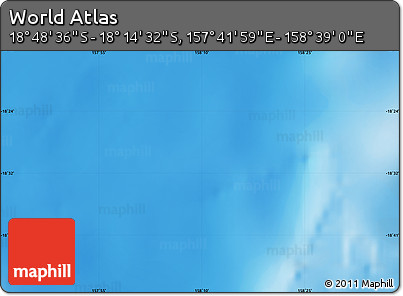 Physical Map of the Area around 18° 31' 34" S, 158° 10' 30" E