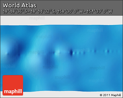 Physical 3D Map of the Area around 18° 31' 34" S, 158° 1' 30" W