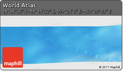 Physical Panoramic Map of the Area around 18° 31' 34" S, 159° 52' 30" E