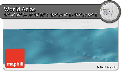 Satellite Panoramic Map of the Area around 18° 31' 34" S, 159° 52' 30" E