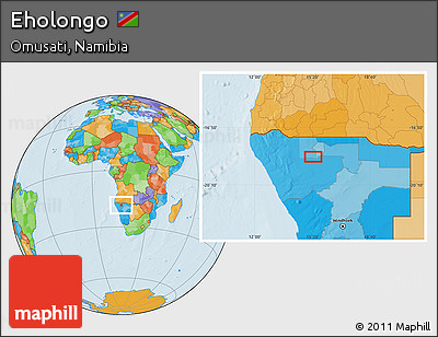 Political Location Map of Eholongo