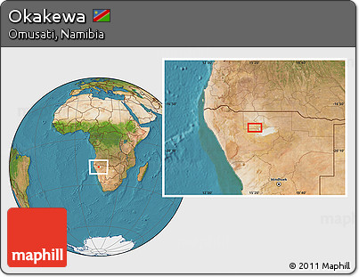 Satellite Location Map of Okakewa