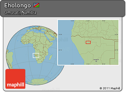 Savanna Style Location Map of Eholongo