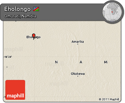 Shaded Relief Map of Eholongo