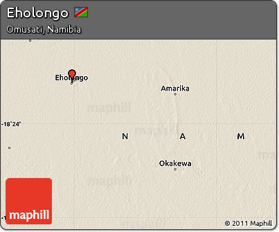 Shaded Relief Map of Eholongo
