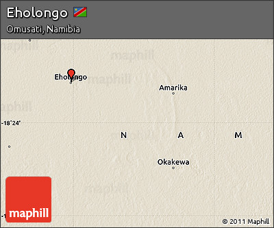 Shaded Relief Map of Eholongo