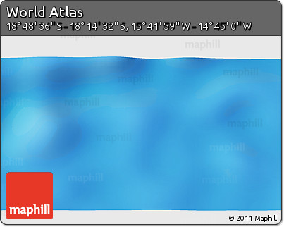 Physical 3D Map of the Area around 18° 31' 34" S, 15° 13' 29" W
