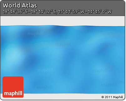 Shaded Relief 3D Map of the Area around 18° 31' 34" S, 15° 13' 29" W