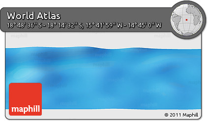 Shaded Relief Panoramic Map of the Area around 18° 31' 34" S, 15° 13' 29" W