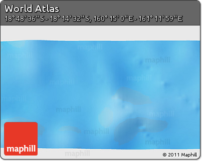 Physical 3D Map of the Area around 18° 31' 34" S, 160° 43' 29" E