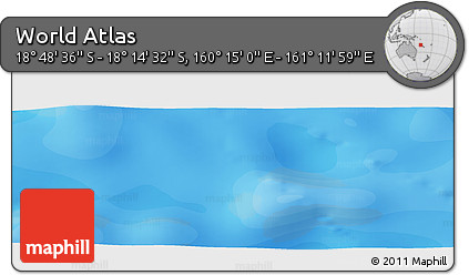 Political Panoramic Map of the Area around 18° 31' 34" S, 160° 43' 29" E