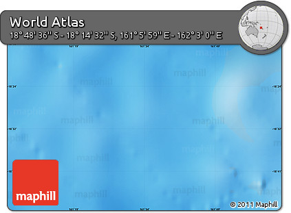Physical Map of the Area around 18° 31' 34" S, 161° 34' 29" E