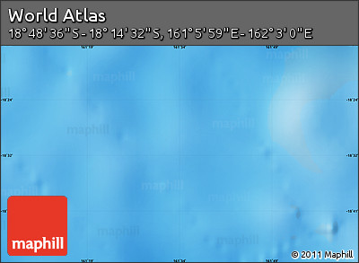 Physical Map of the Area around 18° 31' 34" S, 161° 34' 29" E