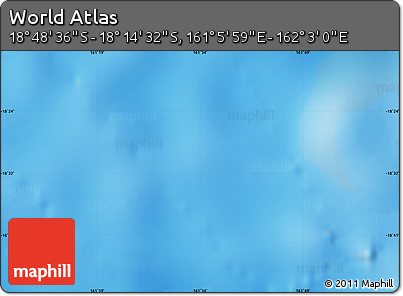 Physical Map of the Area around 18° 31' 34" S, 161° 34' 29" E