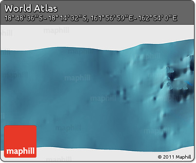 Satellite 3D Map of the Area around 18° 31' 34" S, 162° 25' 30" E