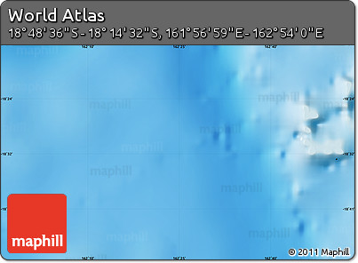 Physical Map of the Area around 18° 31' 34" S, 162° 25' 30" E