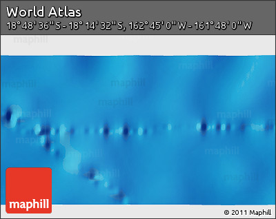 Physical 3D Map of the Area around 18° 31' 34" S, 162° 16' 30" W