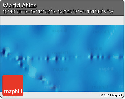 Physical 3D Map of the Area around 18° 31' 34" S, 162° 16' 30" W