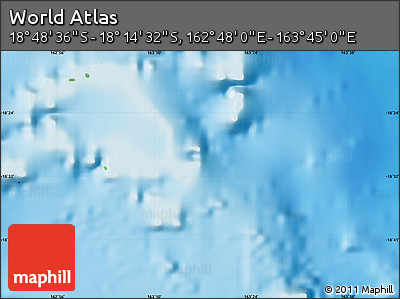 Physical Map of the Area around 18° 31' 34" S, 163° 16' 30" E