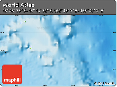 Physical Map of the Area around 18° 31' 34" S, 163° 16' 30" E