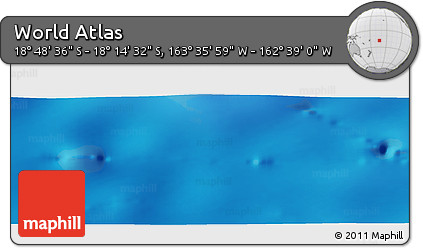 Physical Panoramic Map of the Area around 18° 31' 34" S, 163° 7' 30" W