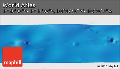 Physical Panoramic Map of the Area around 18° 31' 34" S, 163° 7' 30" W