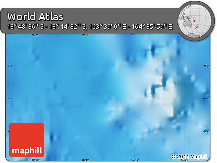 Physical Map of the Area around 18° 31' 34" S, 164° 7' 30" E