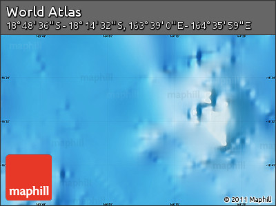 Physical Map of the Area around 18° 31' 34" S, 164° 7' 30" E