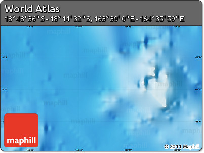 Physical Map of the Area around 18° 31' 34" S, 164° 7' 30" E