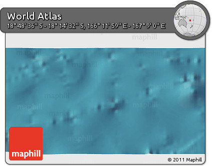 Satellite 3D Map of the Area around 18° 31' 34" S, 166° 40' 30" E