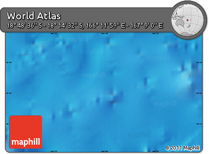 Physical Map of the Area around 18° 31' 34" S, 166° 40' 30" E