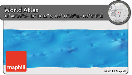 Physical Panoramic Map of the Area around 18° 31' 34" S, 166° 40' 30" E