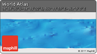 Physical Panoramic Map of the Area around 18° 31' 34" S, 166° 40' 30" E