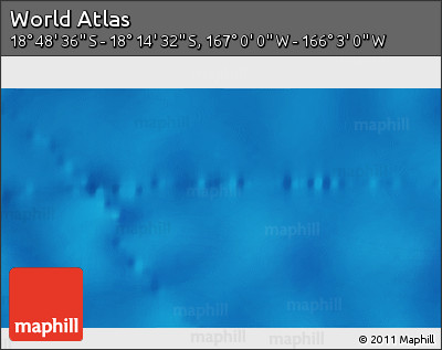 Physical 3D Map of the Area around 18° 31' 34" S, 166° 31' 30" W