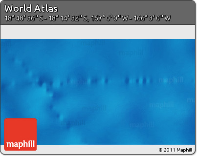 Physical 3D Map of the Area around 18° 31' 34" S, 166° 31' 30" W