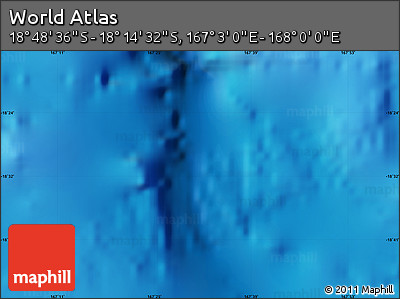 Physical Map of the Area around 18° 31' 34" S, 167° 31' 30" E