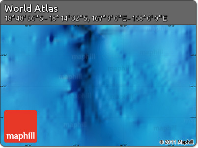 Physical Map of the Area around 18° 31' 34" S, 167° 31' 30" E