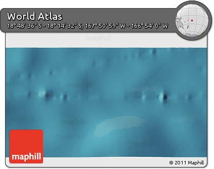 Satellite 3D Map of the Area around 18° 31' 34" S, 167° 22' 30" W