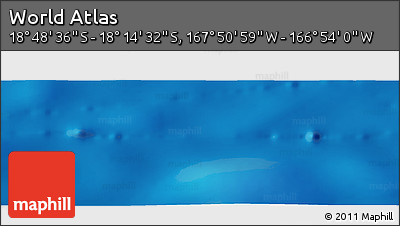 Shaded Relief Panoramic Map of the Area around 18° 31' 34" S, 167° 22' 30" W