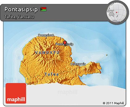 Political 3D Map of Pontasipsip