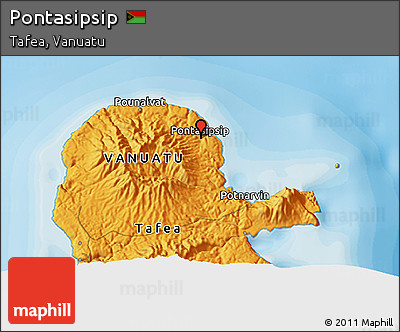 Political 3D Map of Pontasipsip