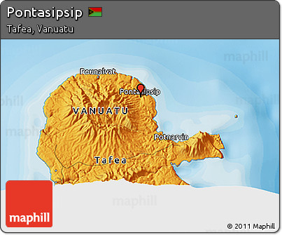 Political 3D Map of Pontasipsip