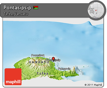 Physical Panoramic Map of Pontasipsip