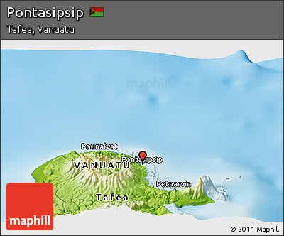 Physical Panoramic Map of Pontasipsip